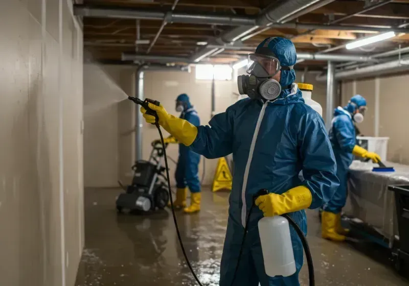 Basement Sanitization and Antimicrobial Treatment process in Reiffton, PA