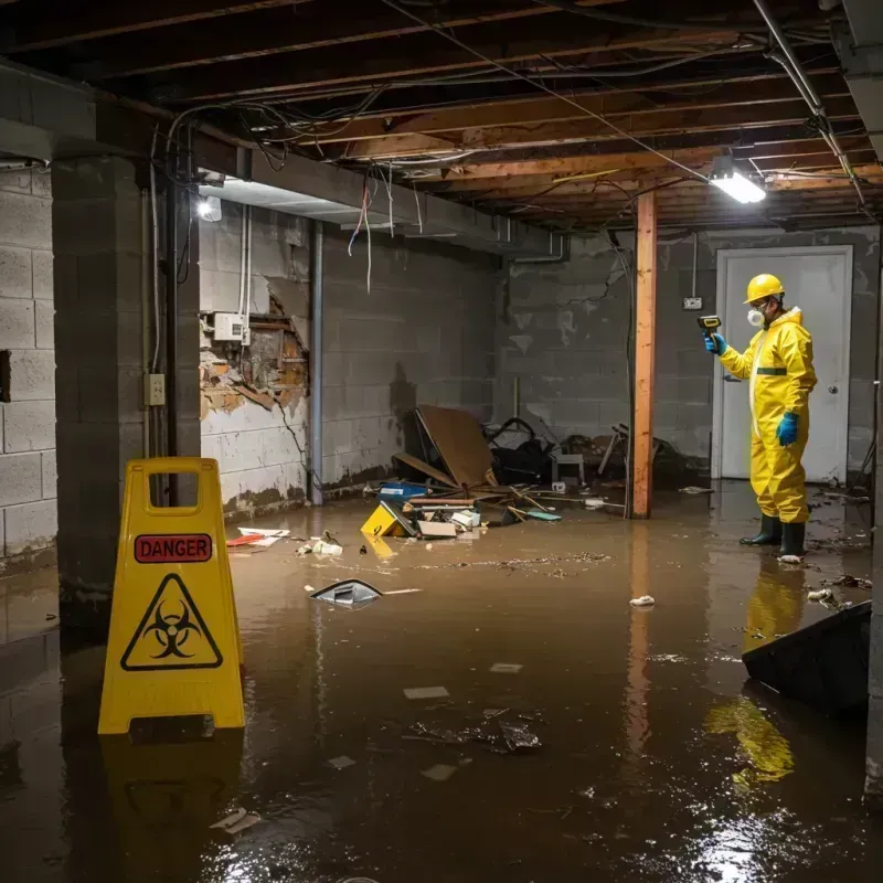 Flooded Basement Electrical Hazard in Reiffton, PA Property